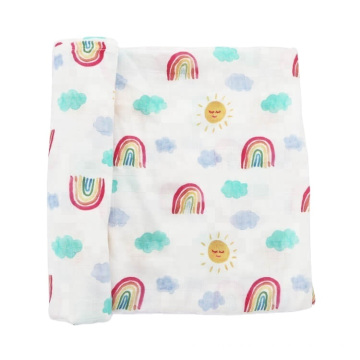 Wholesale Bamboo Organic Cotton Baby Blankets Washable Cotton Baby Muslin Swaddle Blankets